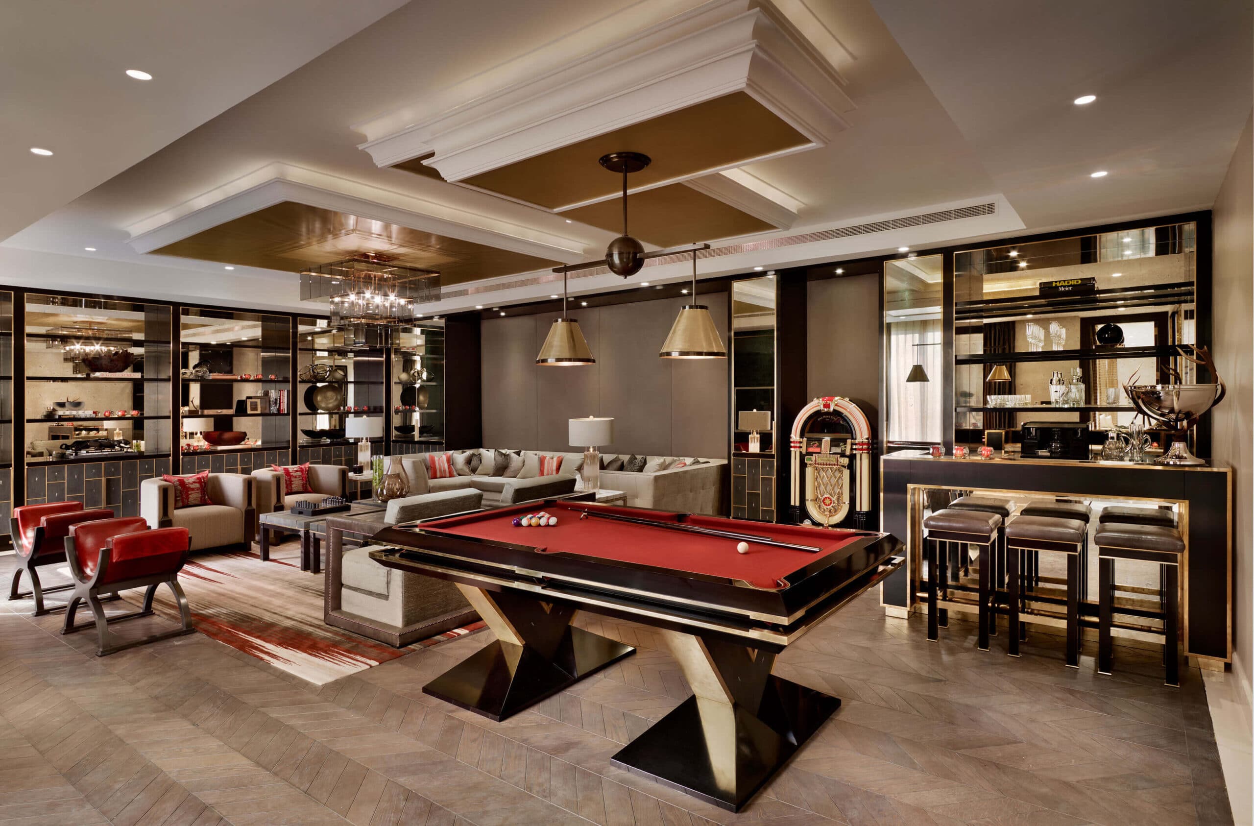 Luxury games room in Qatar project by Katharine Pooley