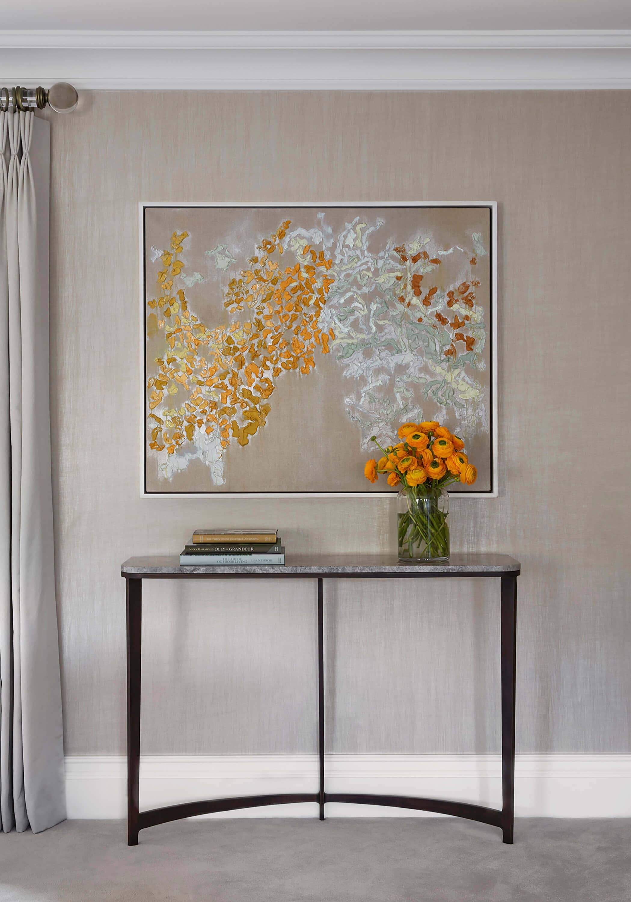 interior shot of table in kensington interior design project