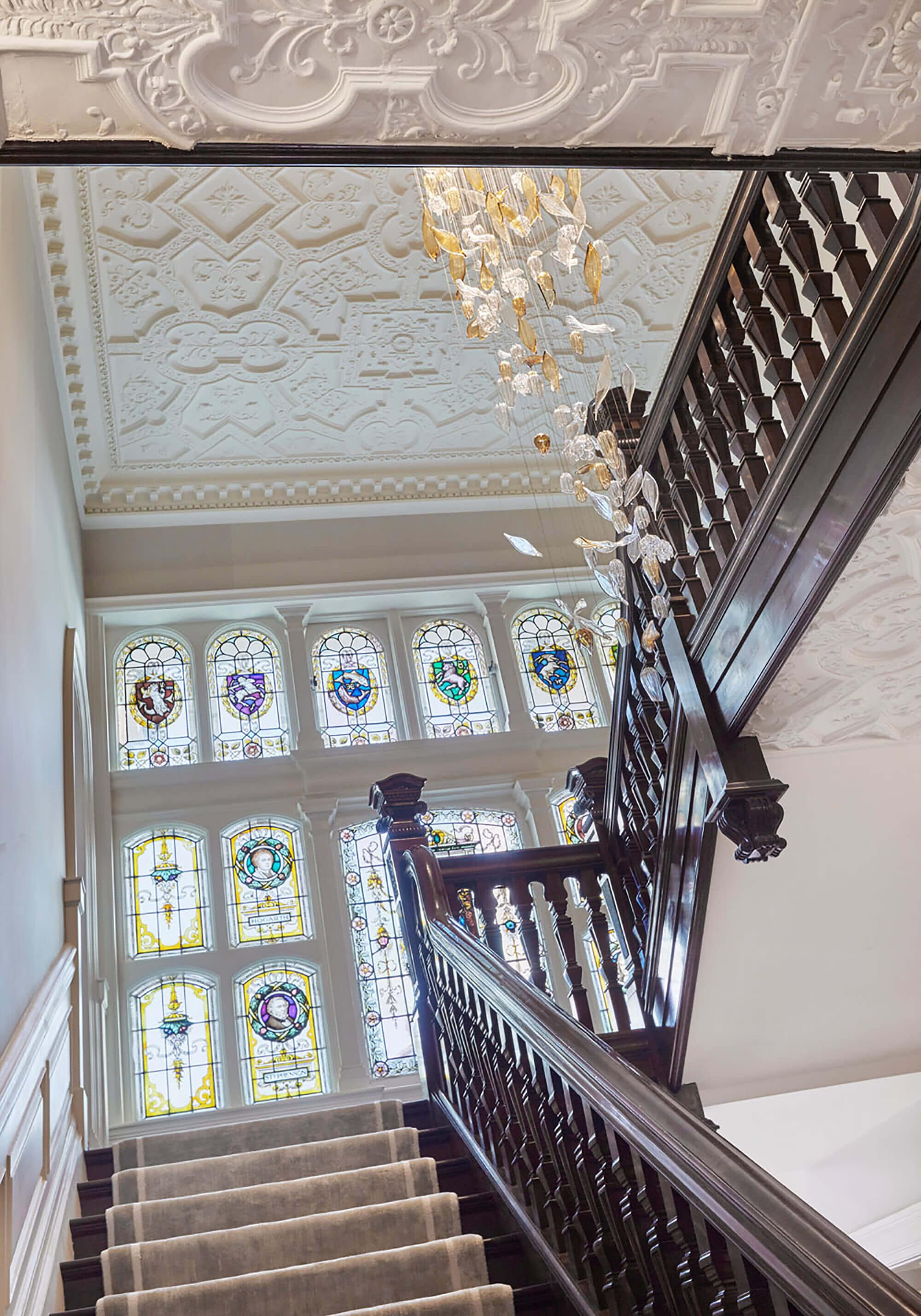 stairwell in luxury interior design project
