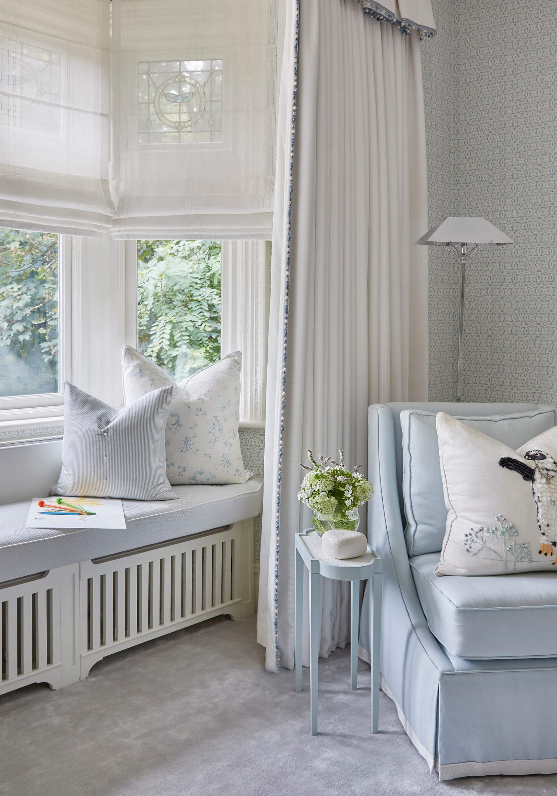 close up of sofa in classic family home project