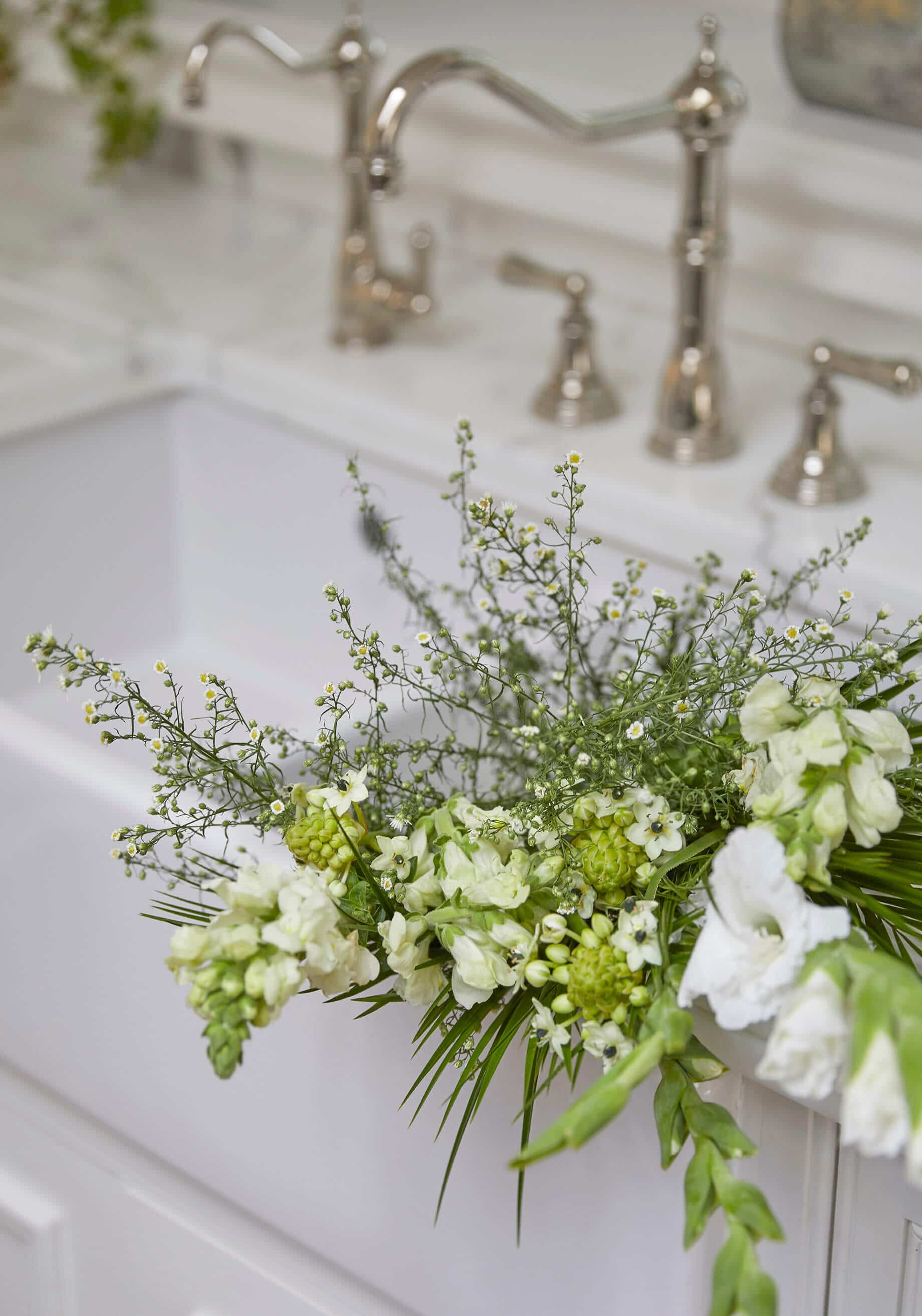 close up of flowers in classic luxury family home
