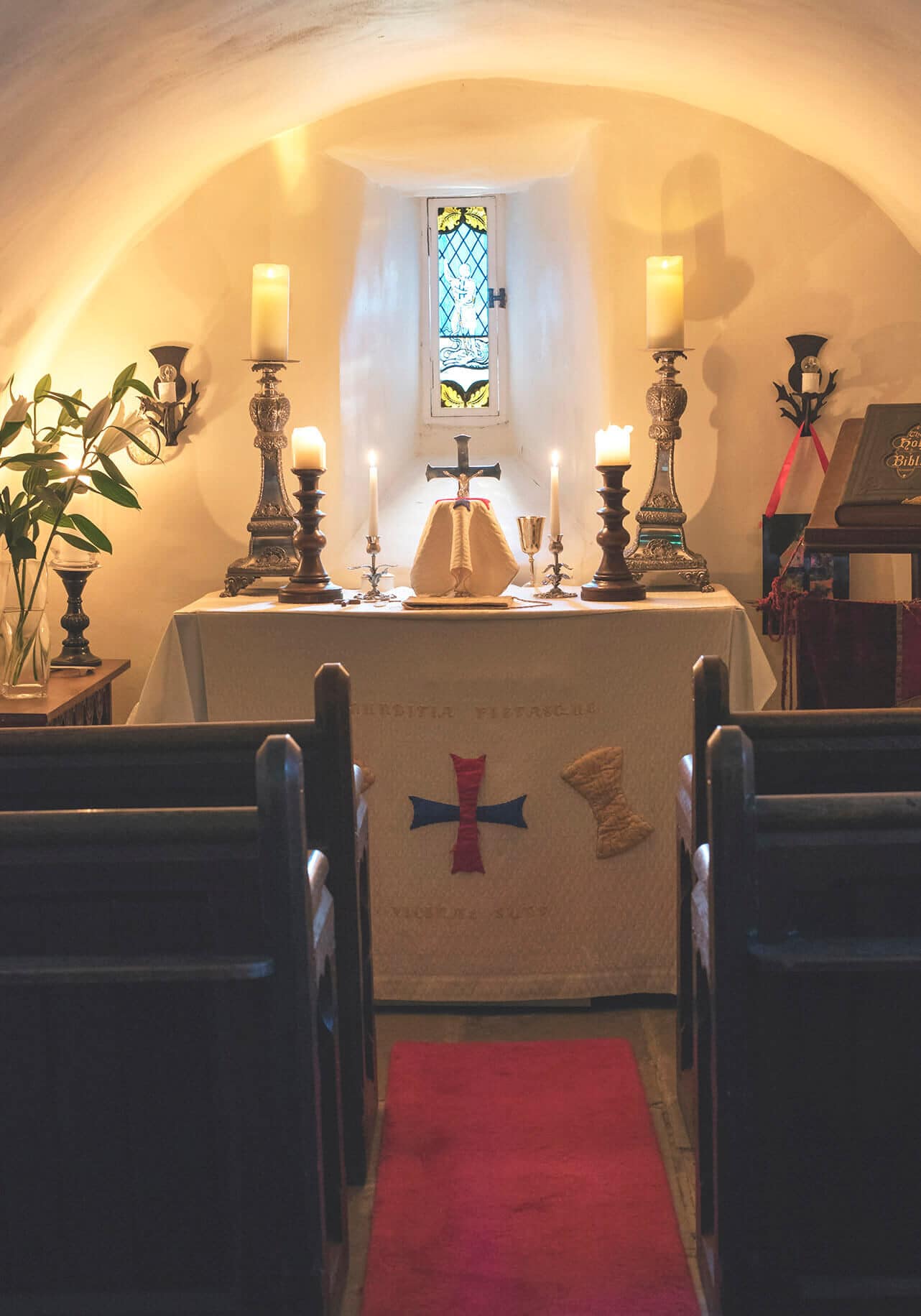 shot of private chapel in scottish castle
