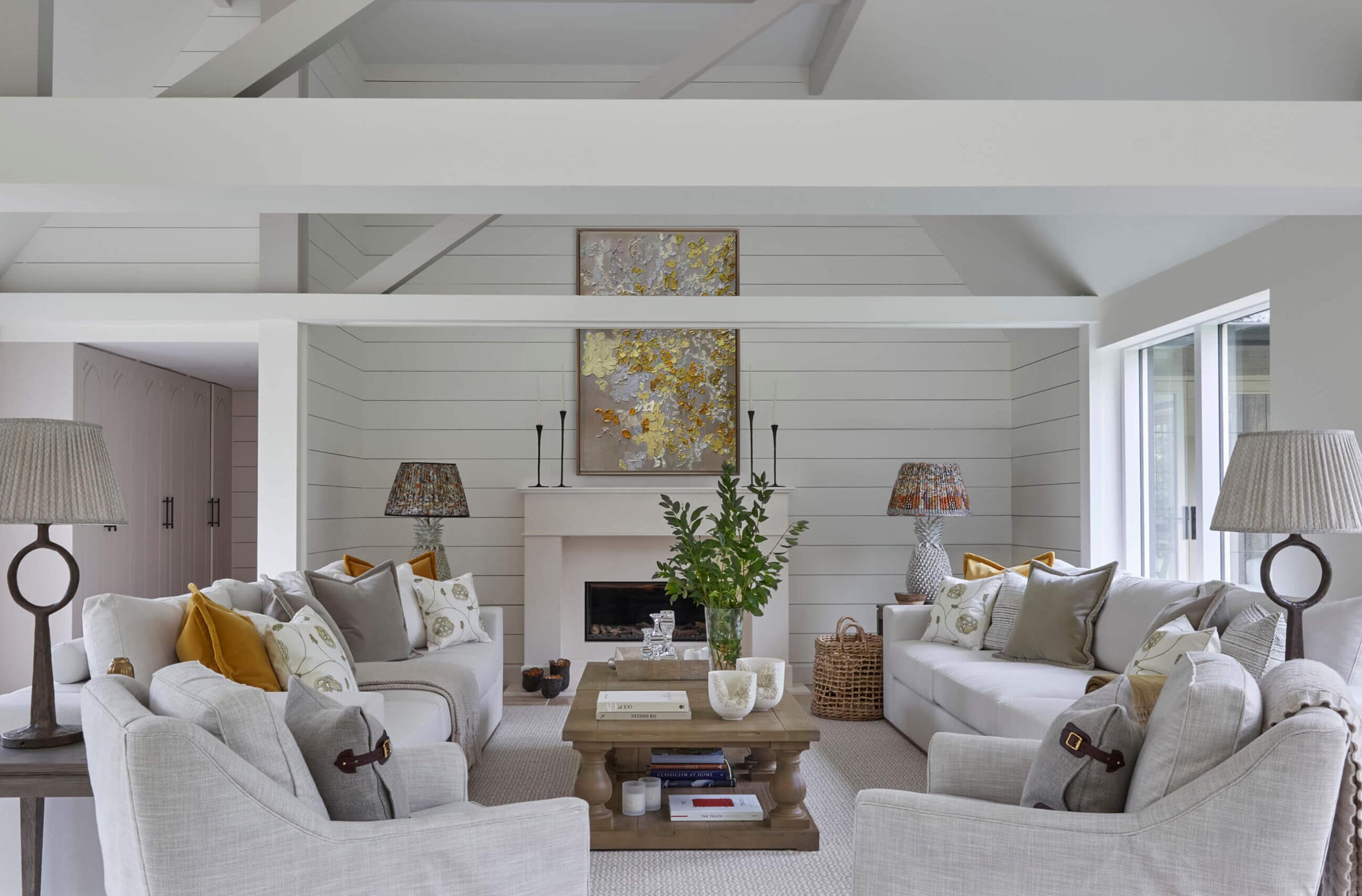 Luxury country home living room