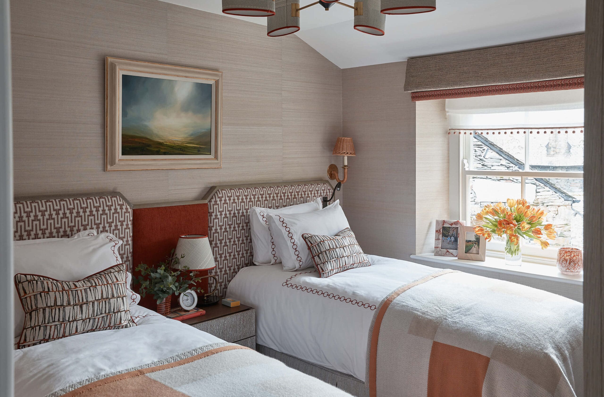 Bedroom of interior design project in Lake District