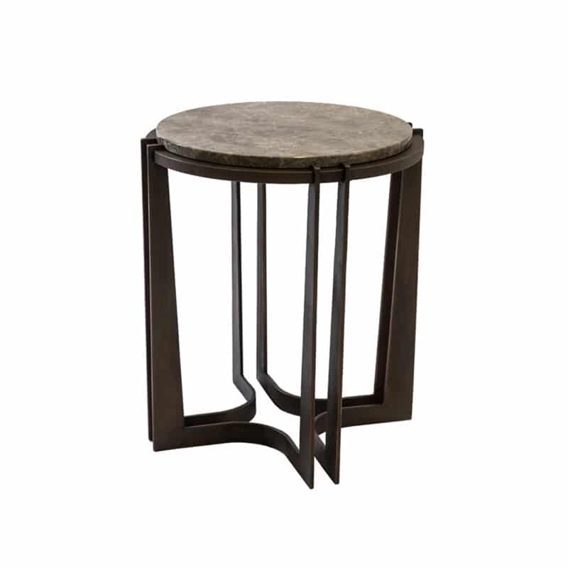 Luxury Marble & Bronze Side Table