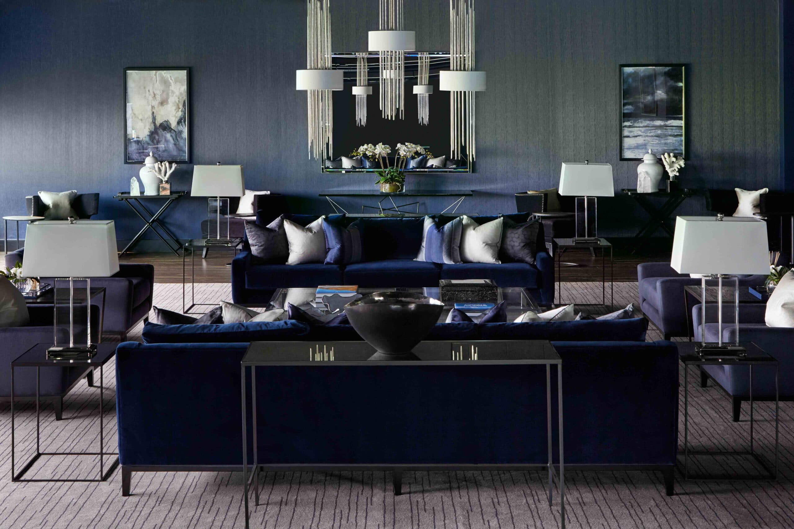 Private jet lounge interior design project