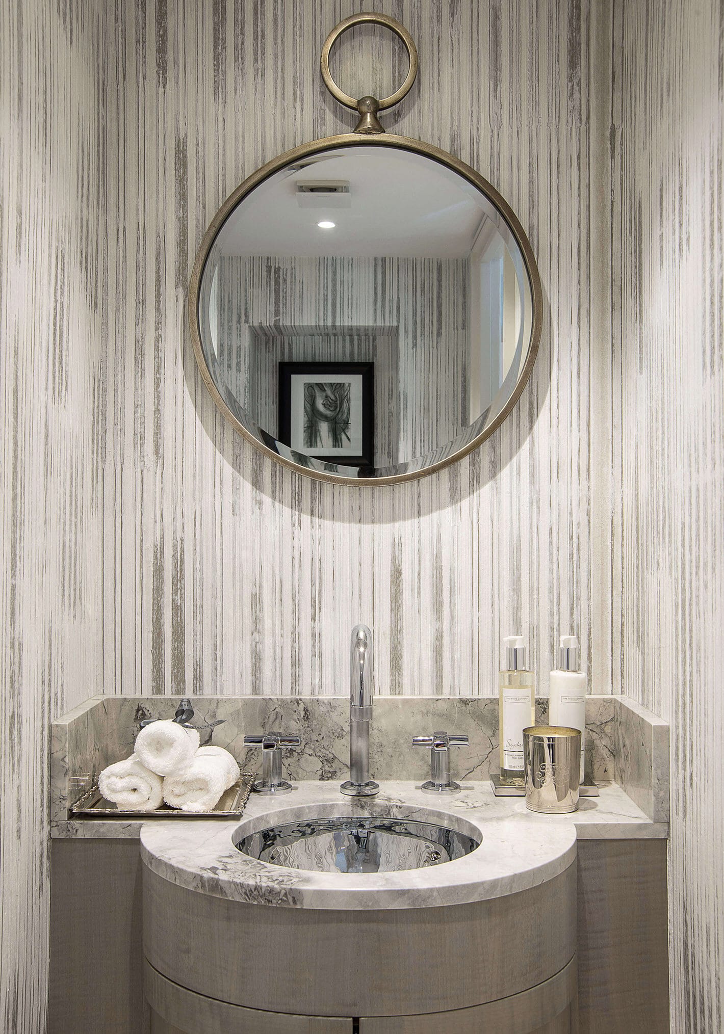 bathroom and mirror in townhouse project
