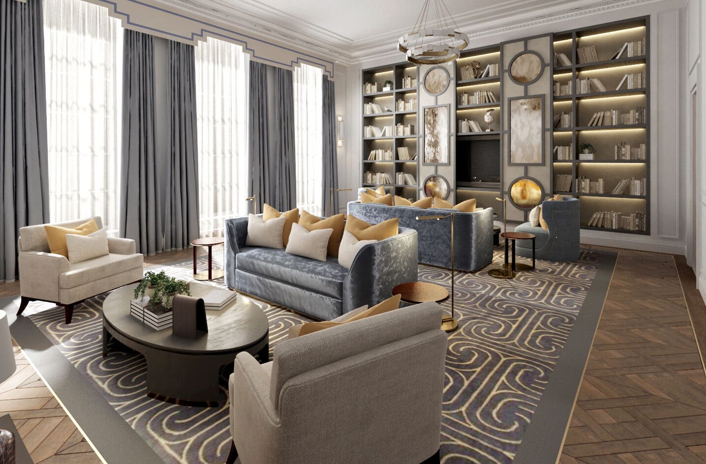 Living room of luxury london home
