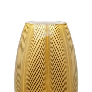 Amber Oval Glass Vase
