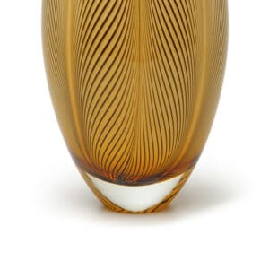Amber Oval Glass Vase