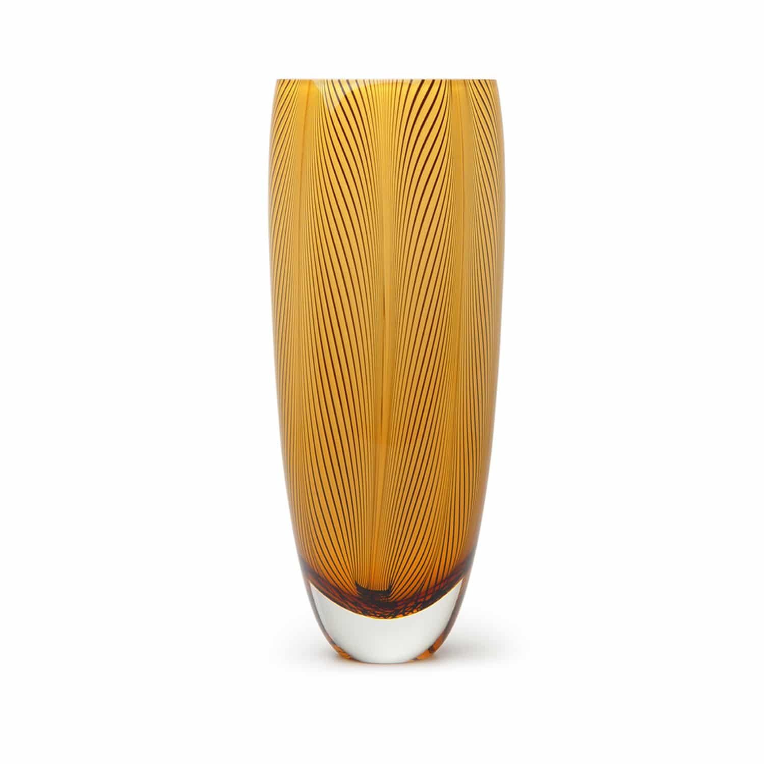 Designer Amber glass vase