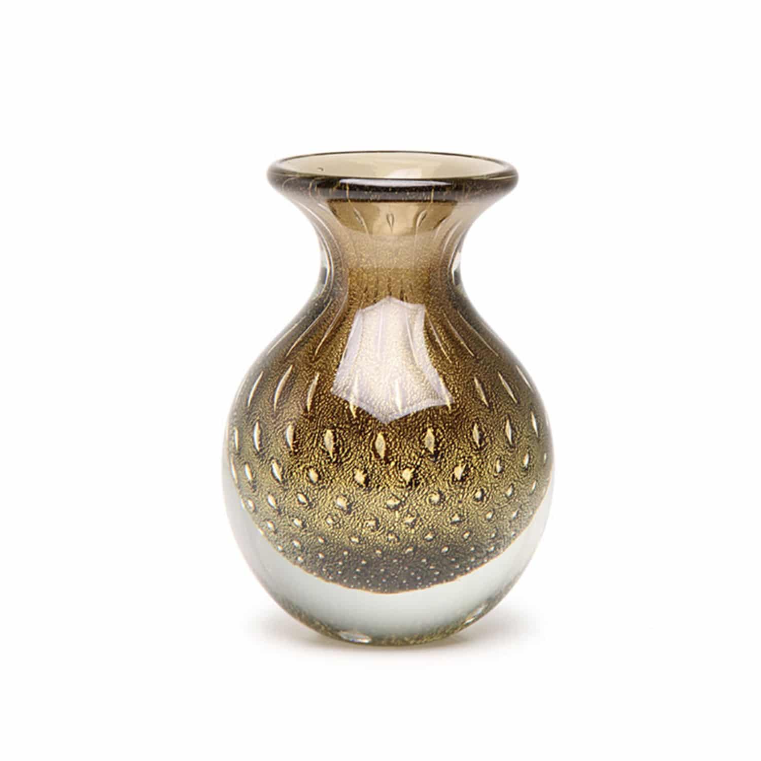 Handmade Bolla Fume Glass Luxury Vase