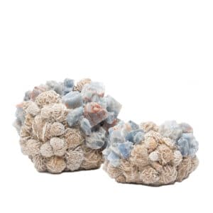 Luxury Blue Calcite and Desert Rose Votive candle holder