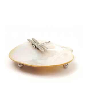 Dragonfly Mother of Pearl Plate