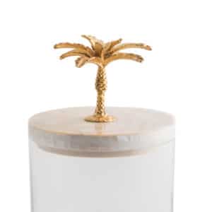 Palm Jar- Gold- detail