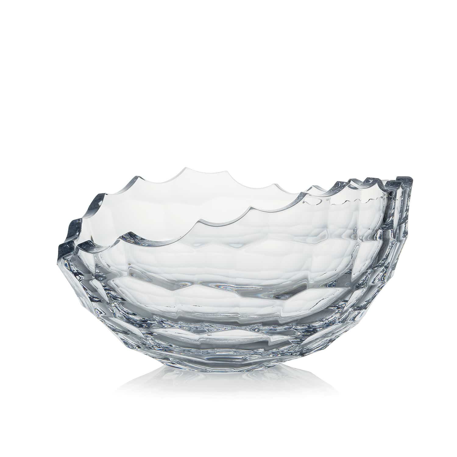 Designer Hand-cut Polished Crystal Bowl