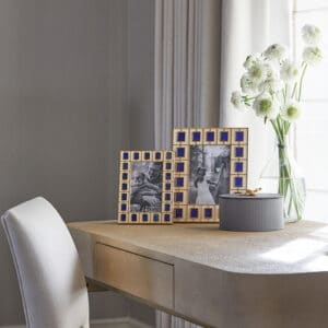 Lapis and Shagreen Photograph Frame