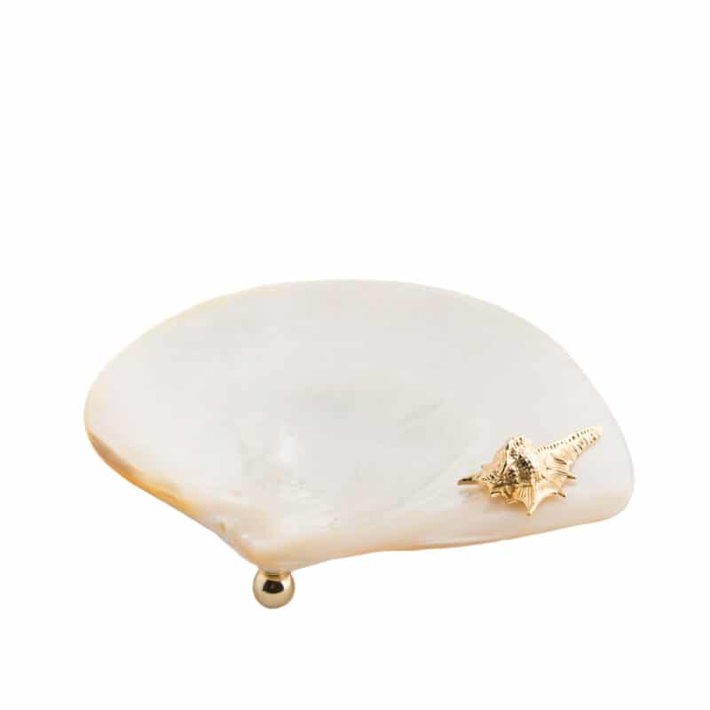 gold shell mother of pearl soap dish