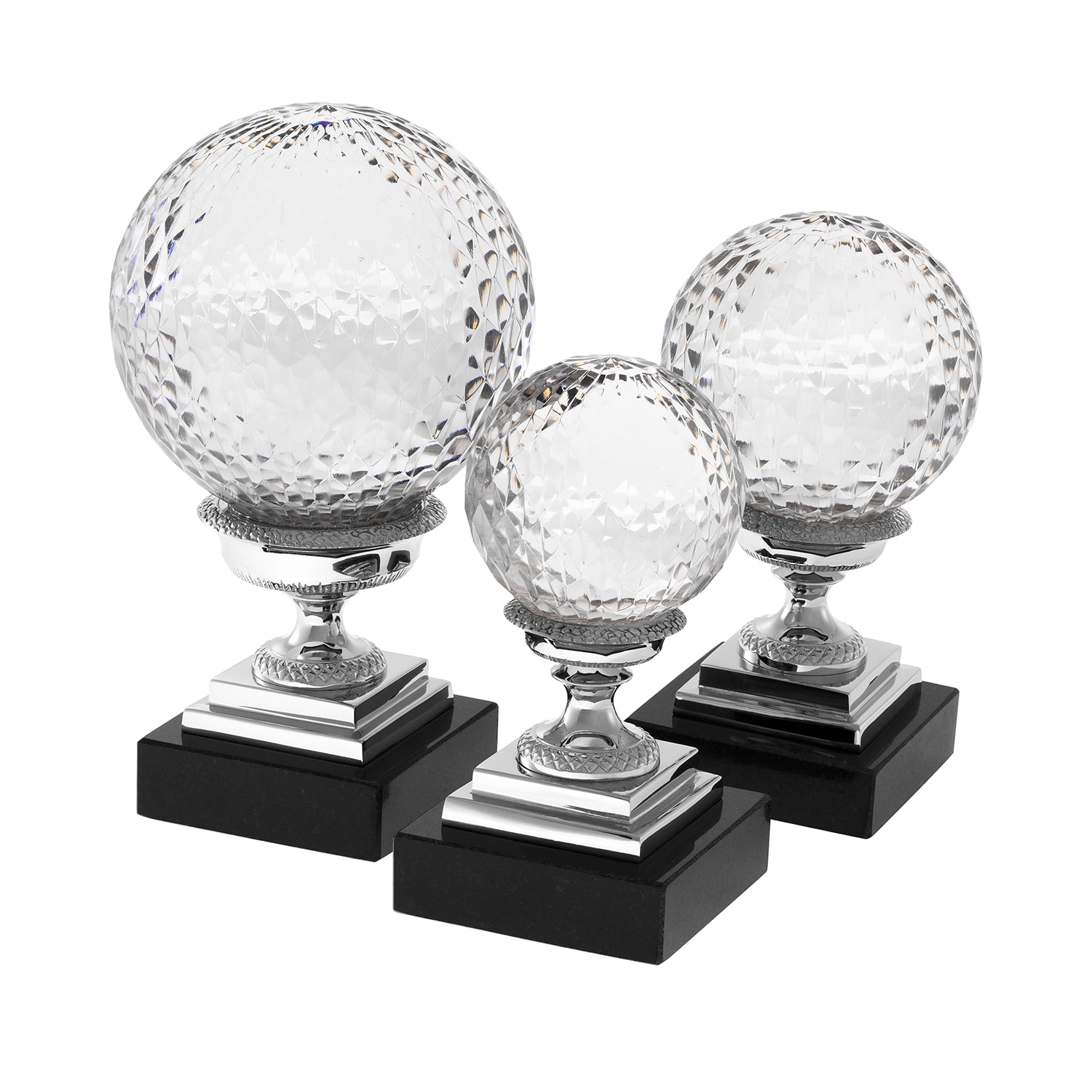 Crystal Orb Object, set of 3